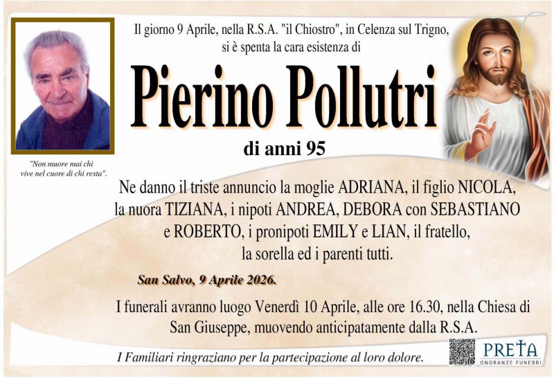 Pierino Pollutri 9/04/2026