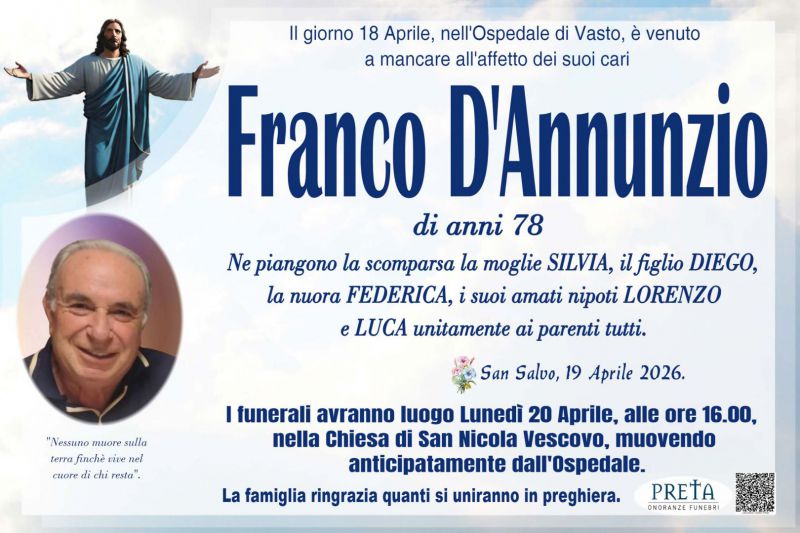 Franco D’Annunzio 19/04/2026