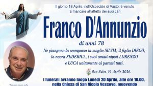Franco D’Annunzio 19/04/2026