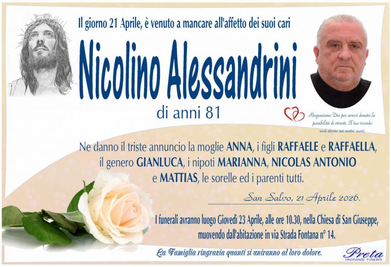 Nicolino Alessandrini 21/04/2026