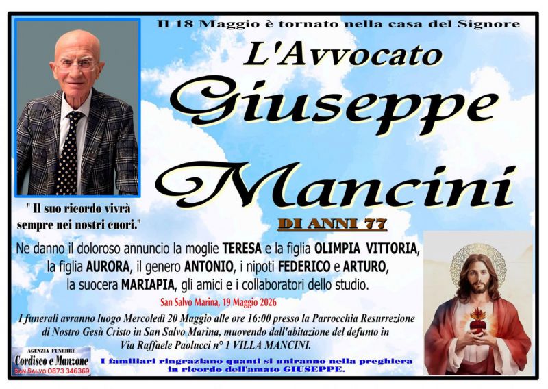 Avvocato Giuseppe Mancini 19/05/2026