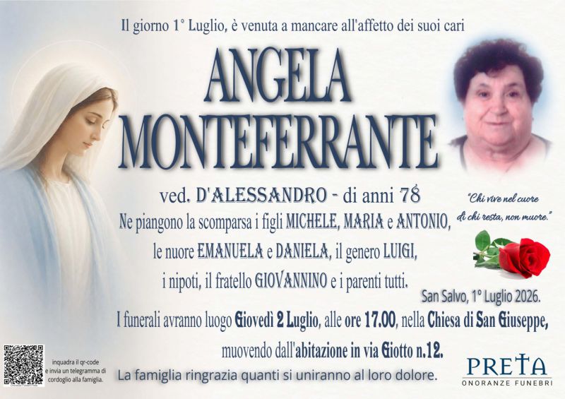 Angela Monteferrante 1/07/2026