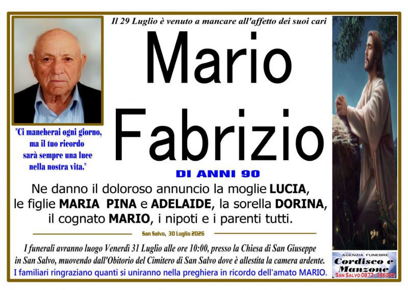 Mario Fabrizio 30/07/2026