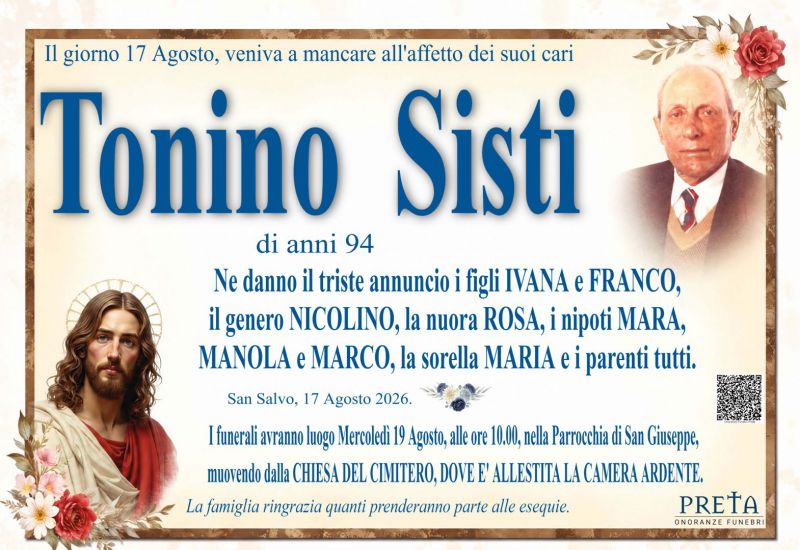 Tonino Sisti 17/08/2026