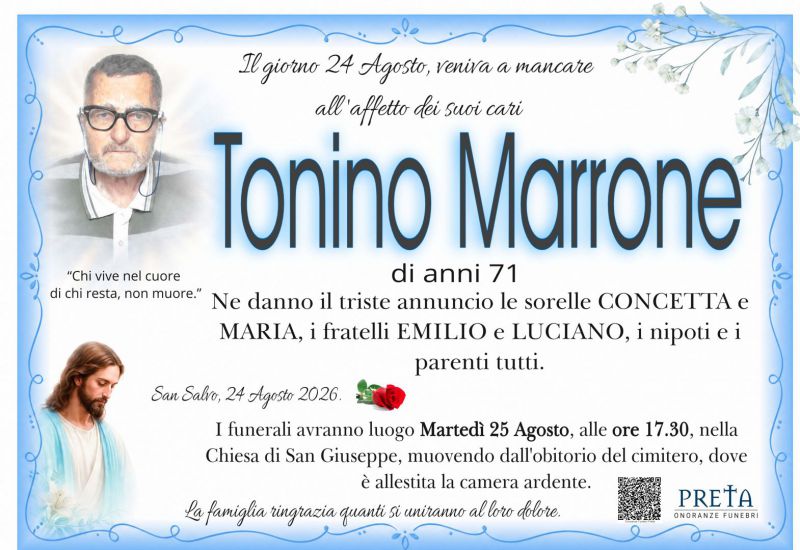 Tonino Marrone 24/08/2026