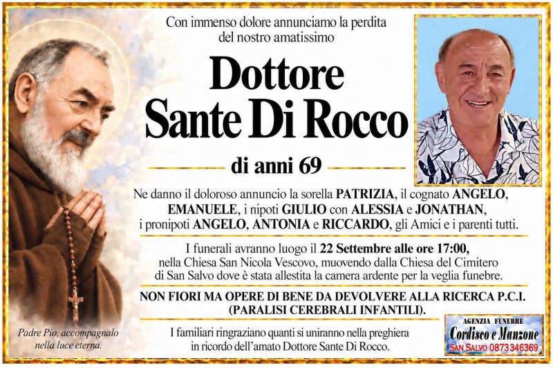 Dottore Sante Di Rocco 21/09/2026