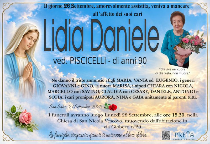 Lidia Daniele 27/09/2026